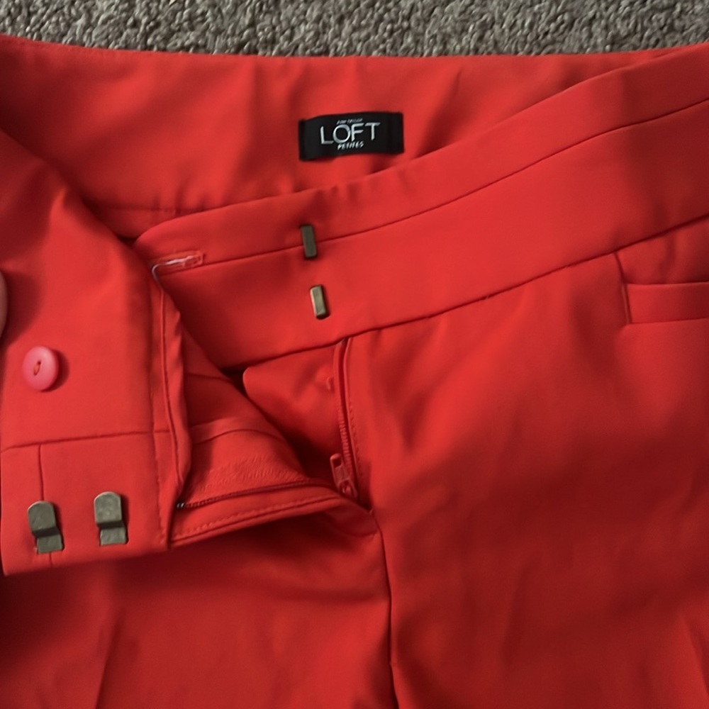 # 82 LOFT Bright Coral Pants - Picture 3 of 5